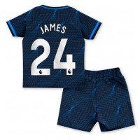 Chelsea Reece James #24 Bortedraktsett Barn 2023-24 Kortermet (+ Korte bukser)
